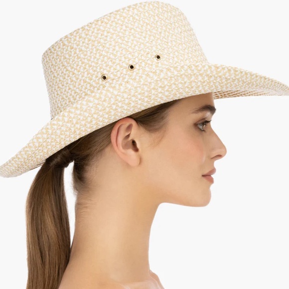 ERIC JAVITS white mix western style hat. Never worn. - Picture 2 of 10